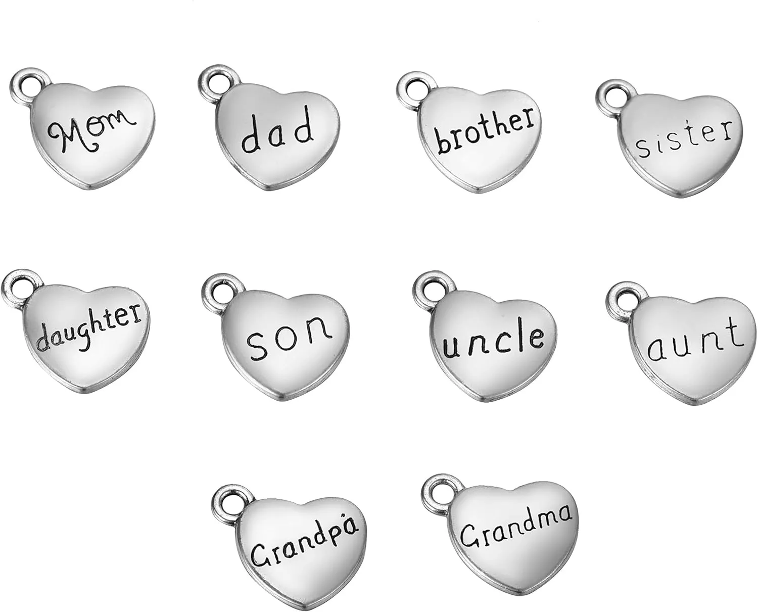 Stainless Steel Dog Cat ID Tag Customized Engraving Text Heart Sharp Pendant Necklace Grandma Charm Rose Gold