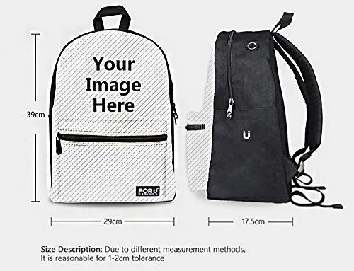 Thikin 15 Inch Durable Canvas Backpack Animal Pet Puppies Girls School Bags