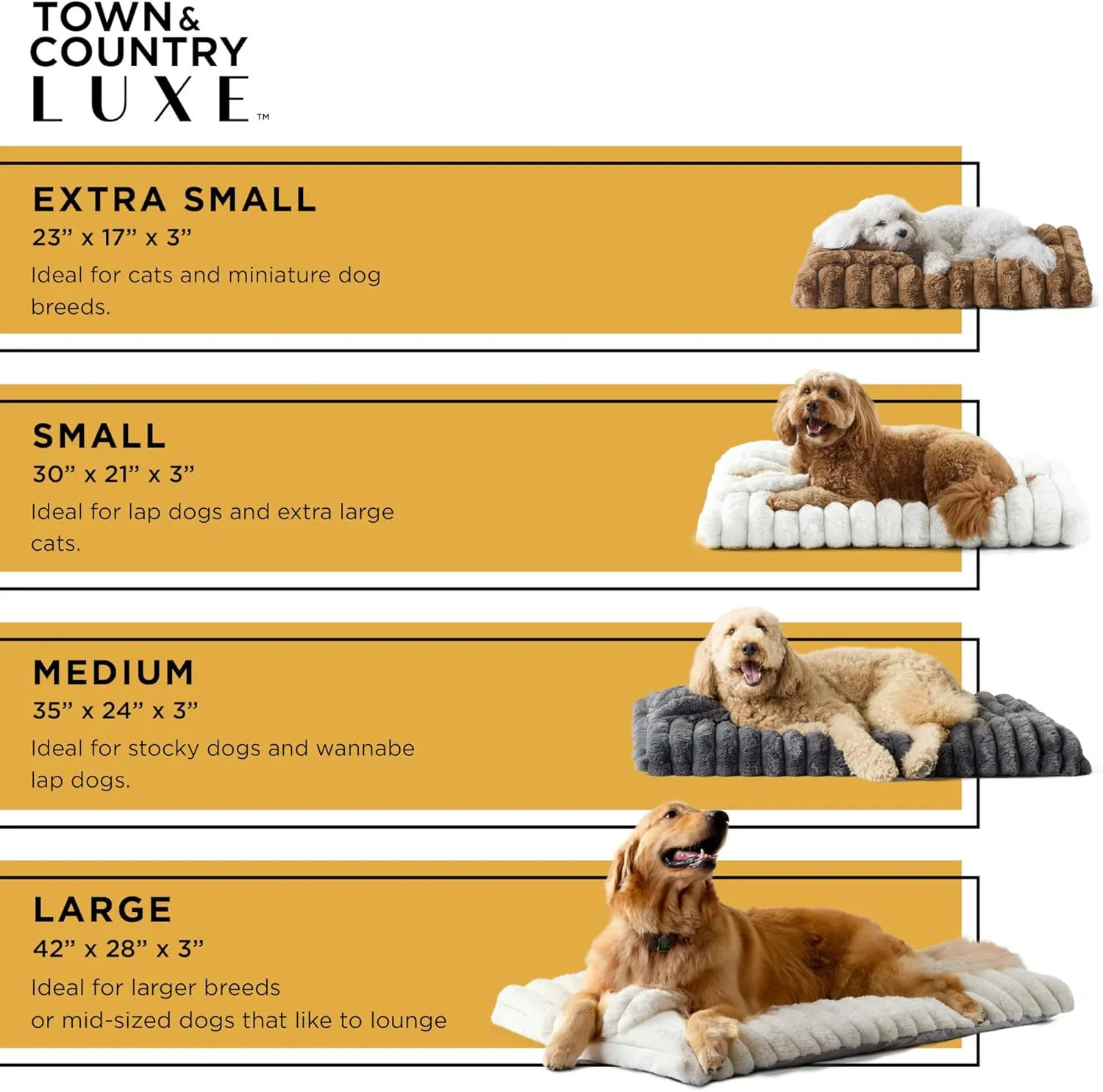 TOWN & COUNTRY LUXE CuddleTown ,,,,, 58.42  x 43.18  x 7.62 