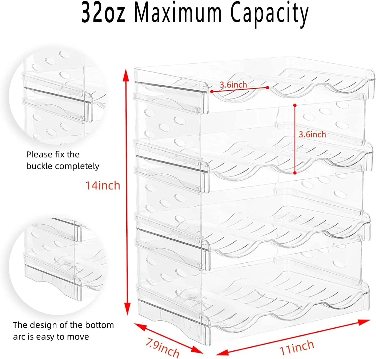 Transparent Water Bottle Rack