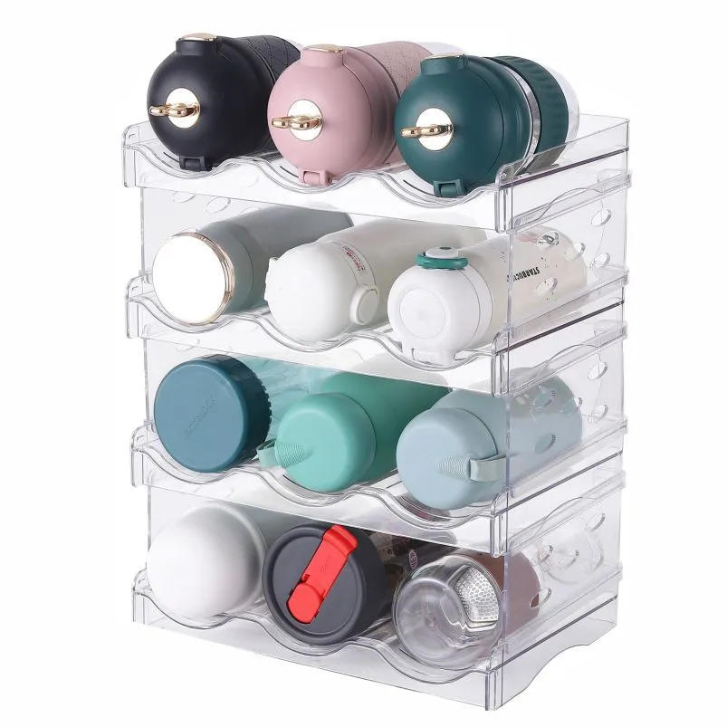 Transparent Water Bottle Rack