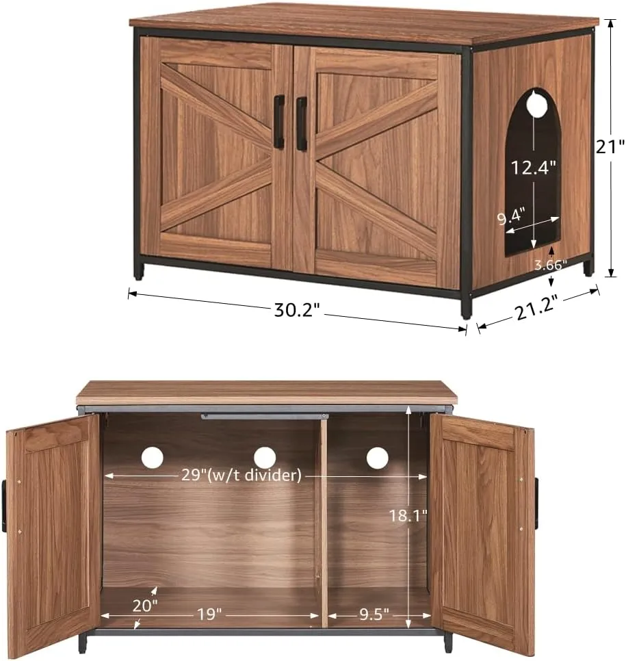 unipaws Top Opening Cat Litter Box Enclosure, Friendly to Elderly People, Waist or Keen Problem People, XL Extra Large Cat Box Furniture, High Jumbo Automatic Litter Box Cover Hidden for Large Cat