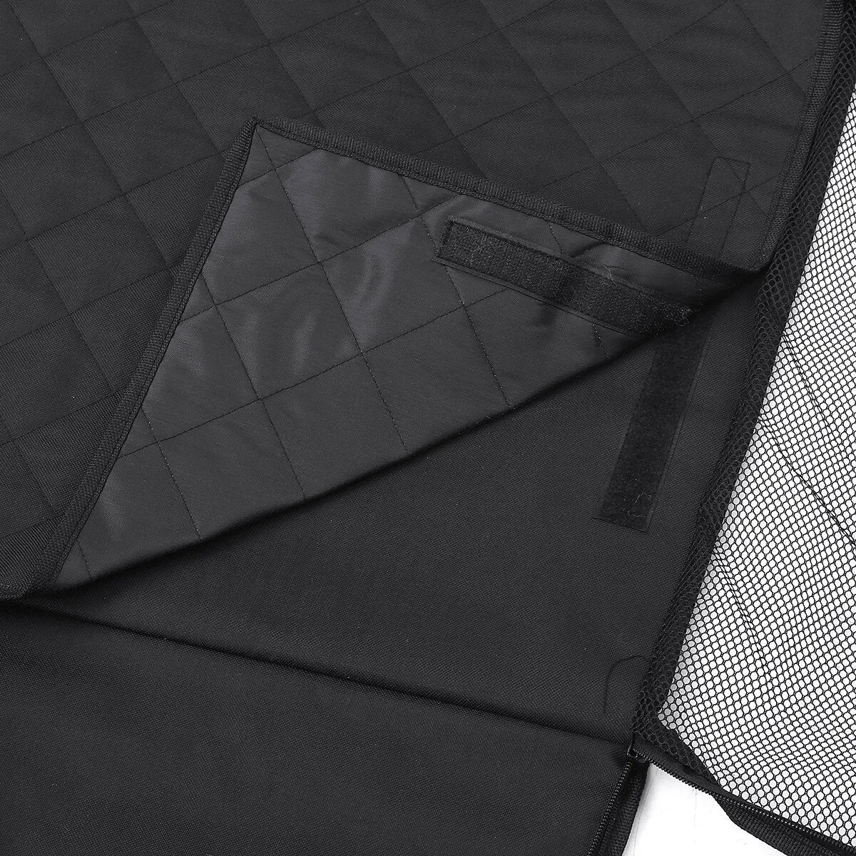 Waterproof Nonslip Car Rear Seat Cover Pet Mat Carrier Protector for Dogs with Seat Belt, Pocket, and Hammock Basket