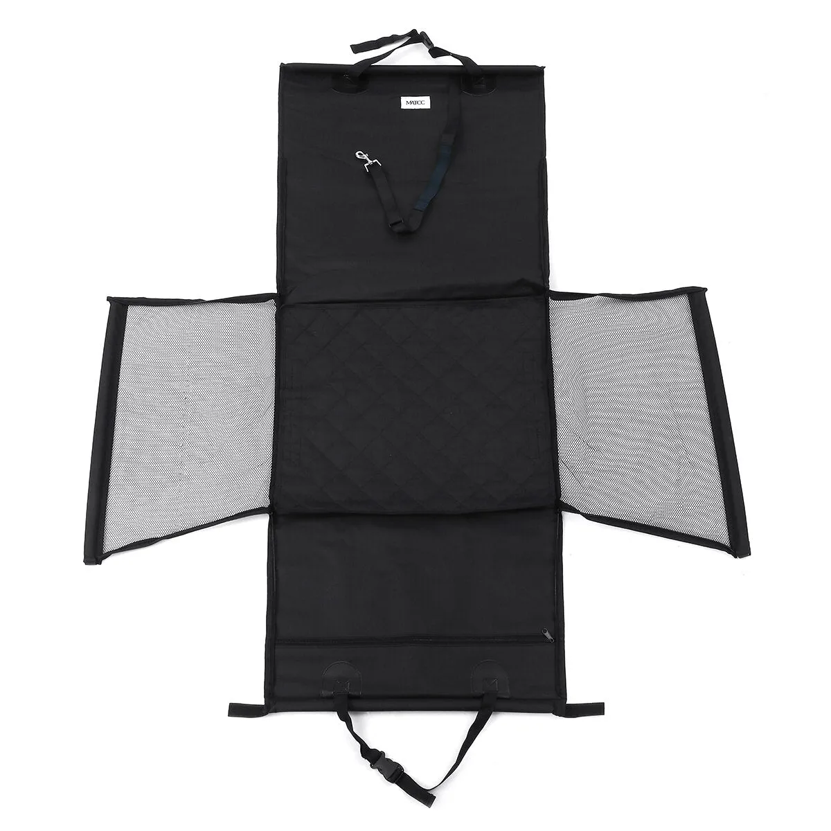 Waterproof Nonslip Car Rear Seat Cover Pet Mat Carrier Protector for Dogs with Seat Belt, Pocket, and Hammock Basket